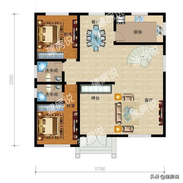 30萬三層別墅設計圖，在農村建房的話，建三層最實用