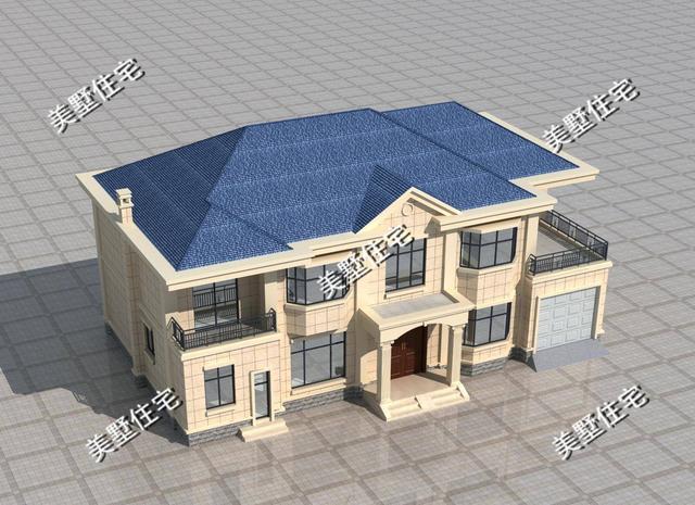 造價36萬左右現代歐式風格自建別墅設計圖，二層建筑非常符合當下的流行的趨勢