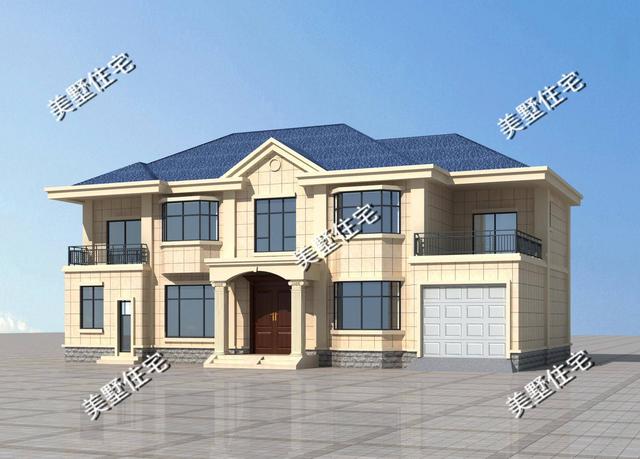 造價36萬左右現代歐式風格自建別墅設計圖，二層建筑非常符合當下的流行的趨勢