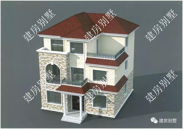 兩棟面寬9米多的三層自建別墅計圖，蓋一棟這樣的房子，村里人都說好