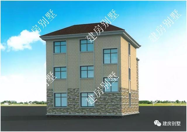 兩棟開間9米多的三層自建房設計圖，精致美觀，布局實用