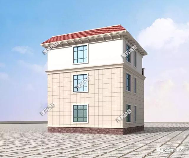 兩棟開間9米多的三層自建房設計圖，精致美觀，布局實用