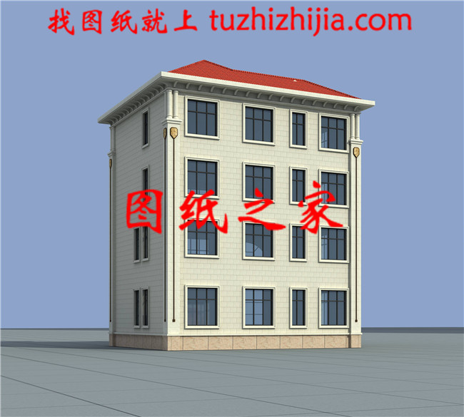 120平方米新農村四層別墅設計圖紙12X10米50萬以內