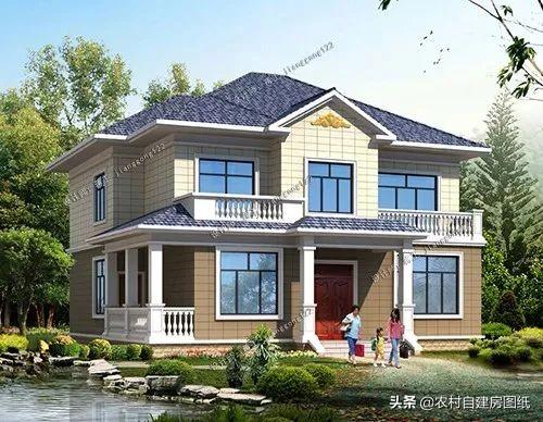 二層農村別墅設計圖，戶型非常實用，寬敞大氣