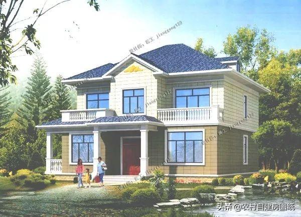 二層農村別墅設計圖，戶型非常實用，寬敞大氣