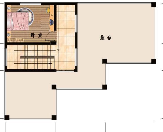 三層半農村自建別墅建筑施工圖，13x10米，平屋頂大露臺設計