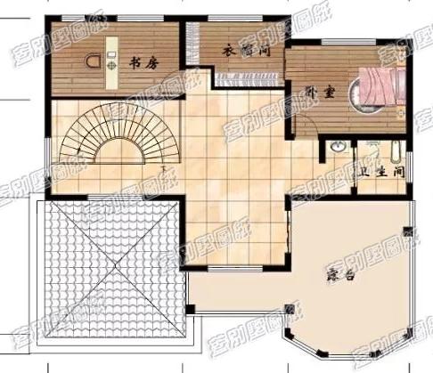 這款三層別墅設計頗具特色，多面體結構設計帶有多各窗戶，外觀漂亮