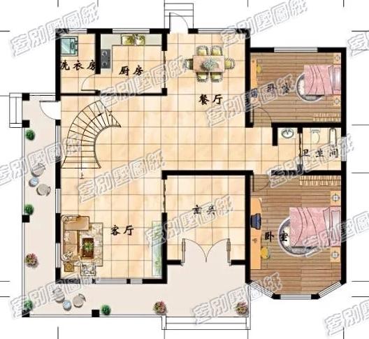 這款三層別墅設計頗具特色，多面體結構設計帶有多各窗戶，外觀漂亮