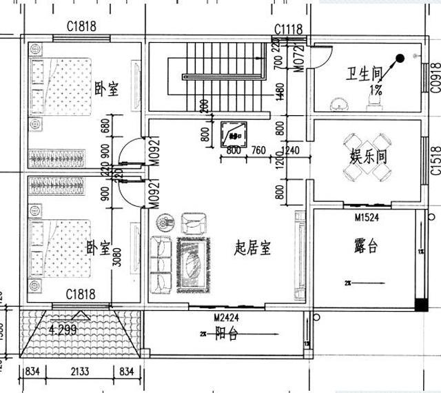 二層農村自建房設計效果圖施工方案，滿足業主住房需要
