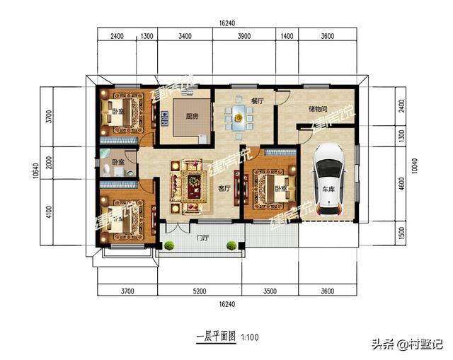 6款一層別墅設計圖推薦給你，造價才十幾萬，別再說你住不起別墅了