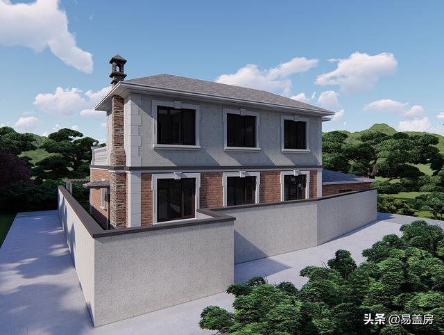 二層農(nóng)村別墅設(shè)計圖，建成就是村里的標桿別墅