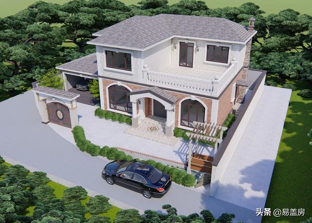二層農(nóng)村別墅設(shè)計圖，建成就是村里的標桿別墅
