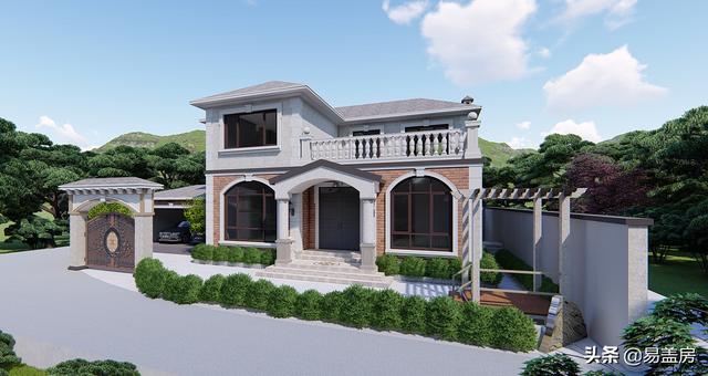 二層農(nóng)村別墅設(shè)計圖，建成就是村里的標桿別墅