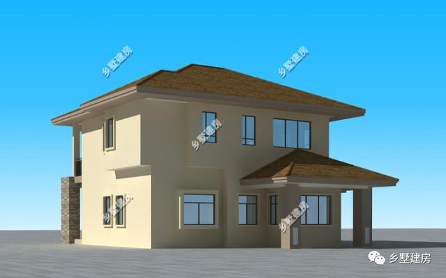現代風農村別墅設計圖，簡單中不失大氣，有很強的設計感。