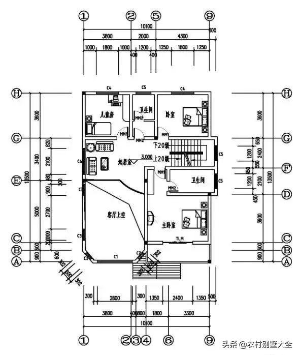 10套農村三層復式別墅設計圖，室內布局合理，造價經濟實用，看了的都說好！