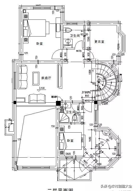 10套農村三層復式別墅設計圖，室內布局合理，造價經濟實用，看了的都說好！