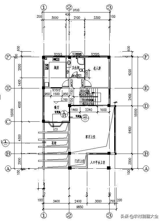 10套農村三層復式別墅設計圖，室內布局合理，造價經濟實用，看了的都說好！