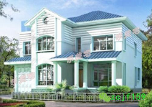 帶車庫(kù)鄉(xiāng)村二層別墅設(shè)計(jì)圖片，好看又簡(jiǎn)單，舒適性好