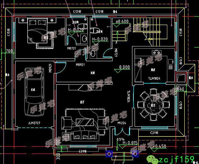 帶車庫(kù)鄉(xiāng)村二層別墅設(shè)計(jì)圖片，好看又簡(jiǎn)單，舒適性好