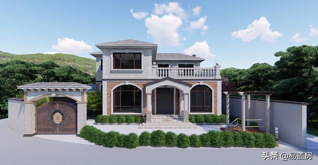 占地130平方米二層歐式自建別墅設(shè)計(jì)圖，在村里建一棟，人人見了都夸好！