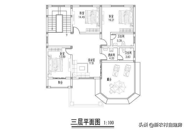 推薦一款農(nóng)村自建三層別墅設(shè)計(jì)圖，外觀奢華壯麗，室內(nèi)布局更是贊