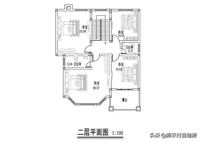 這樣的二層別墅設(shè)計(jì)圖，外觀大氣不談，主要是舒適！