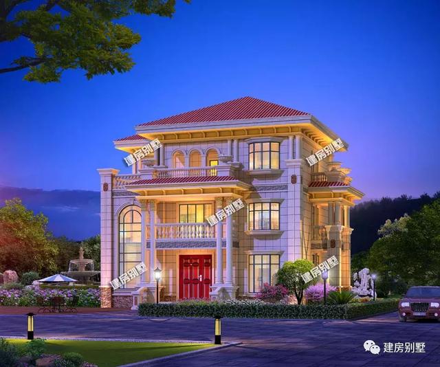 豪華的兩棟農(nóng)村別墅設(shè)計圖，不看布局，這外觀我就打滿分！