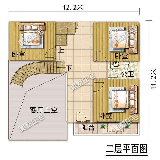 這款二層別墅設(shè)計(jì)圖，時(shí)尚大氣，絕對(duì)不比城里房差，值得你收藏！