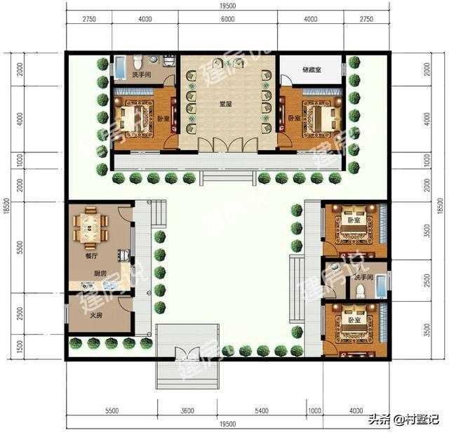 8套漂亮農村一層別墅設計圖，經濟實惠，住得也很舒適，農村養老房，還是一層的好