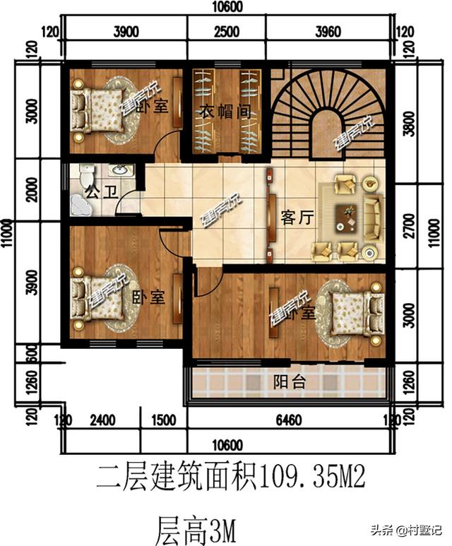 精選5款農村別墅設計圖，款款帶車庫，有二層的和三層的，想建幾層可以根據家庭的人口來選擇