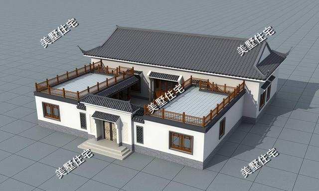 這5套自建別墅設計圖，中式合院設計到底是多讓你心動