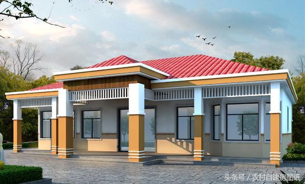 12款一層農(nóng)村別墅設(shè)計(jì)圖，美觀大方，建出來(lái)比樓房還要漂亮。