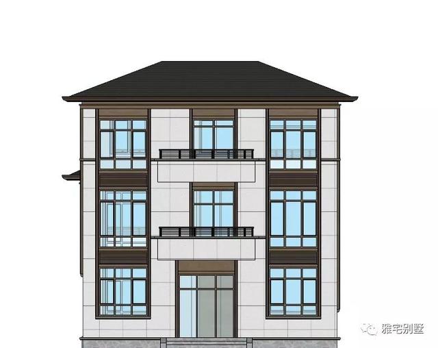 湖南常德劉先生三層新中式別墅設計圖，10.8x12米，感恩母親節