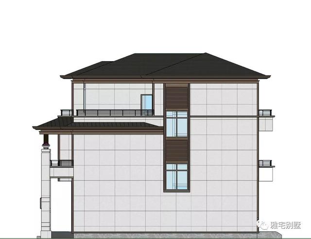 湖南常德劉先生三層新中式別墅設計圖，10.8x12米，感恩母親節