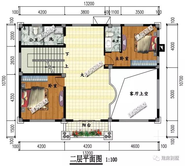 兩款開間13米左右三層別墅設(shè)計(jì)圖，挑空客廳，氣候和生活方式等因素的影響，南方農(nóng)村建的較多