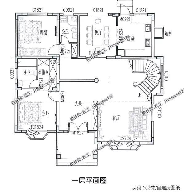 5款帶露臺的農村別墅設計圖，這幾款別墅戶型，都帶有露臺，不管是住家還是度假都值得借鑒。