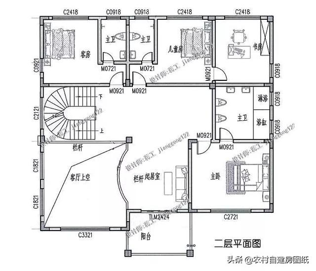 5款帶露臺的農村別墅設計圖，這幾款別墅戶型，都帶有露臺，不管是住家還是度假都值得借鑒。