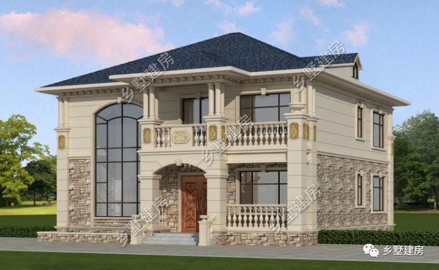 兩層簡歐風(fēng)別墅設(shè)計圖，地下室+挑空客廳，功能齊全，樣式美觀。農(nóng)村自建房中的完美選擇