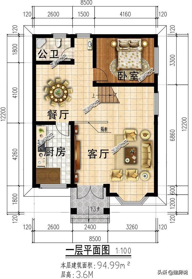 5款三層農村別墅設計圖，建一棟外觀耐看，布局大氣的別墅