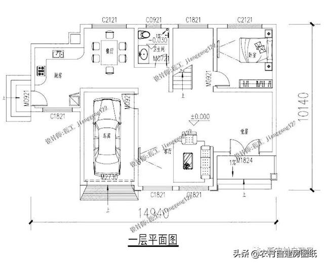 4款帶車庫的二層別墅設計圖，在農(nóng)村建房戶型中，建的最多的還是經(jīng)濟實用的二層別墅，面積不需要太大，功能要齊全，堂屋、車庫、