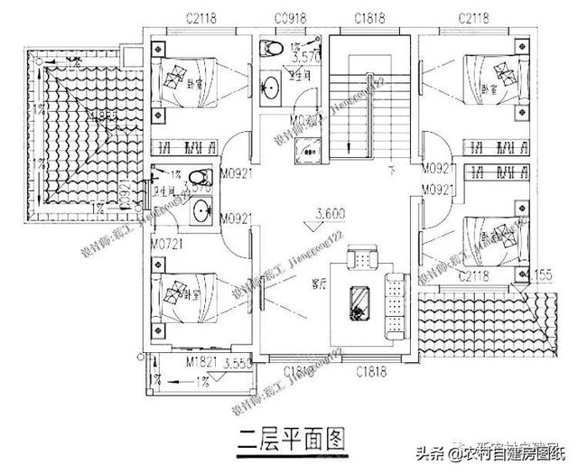 4款帶車庫的二層別墅設計圖，在農(nóng)村建房戶型中，建的最多的還是經(jīng)濟實用的二層別墅，面積不需要太大，功能要齊全，堂屋、車庫、