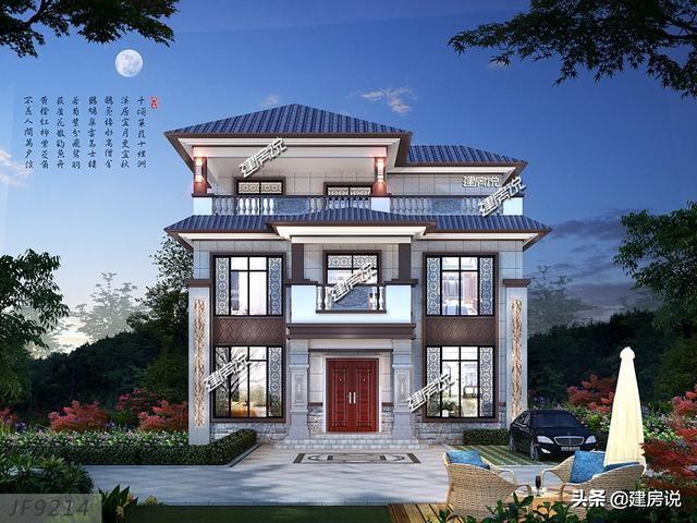 5款三層農村別墅設計圖，都是100平內的小戶型，布局大氣的別墅，是理想鄉村別墅的標配。
