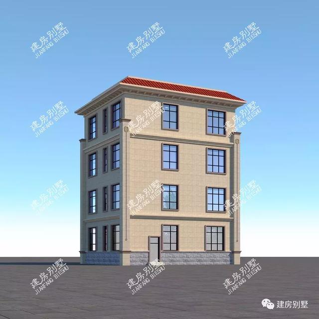 南北通透設(shè)計(jì)的四層農(nóng)村別墅設(shè)計(jì)圖，主體40多萬(wàn)，因?yàn)楝F(xiàn)在各種建房材料價(jià)格上漲較多，算是很經(jīng)濟(jì)的了。