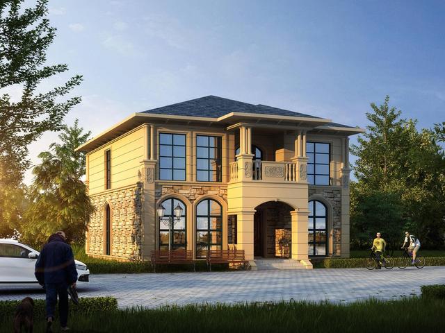 占地150平實(shí)力派二層別墅設(shè)計圖，細(xì)節(jié)講究，造型雅致