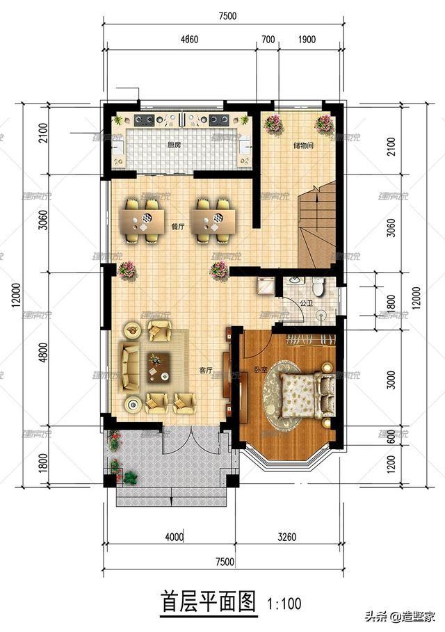 5套小面積農村別墅設計圖，在老家建房不需要多大氣，建個小面積的，造價不高，也經濟適用！