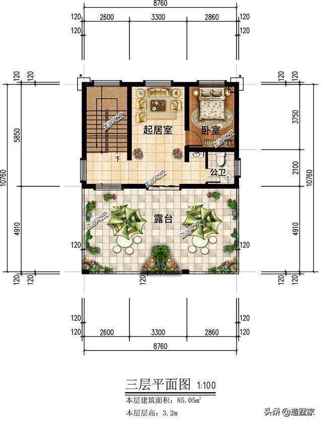5套小面積農村別墅設計圖，在老家建房不需要多大氣，建個小面積的，造價不高，也經濟適用！