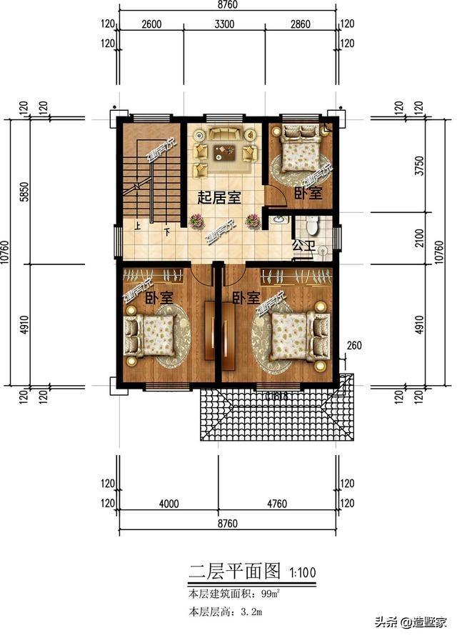 5套小面積農村別墅設計圖，在老家建房不需要多大氣，建個小面積的，造價不高，也經濟適用！