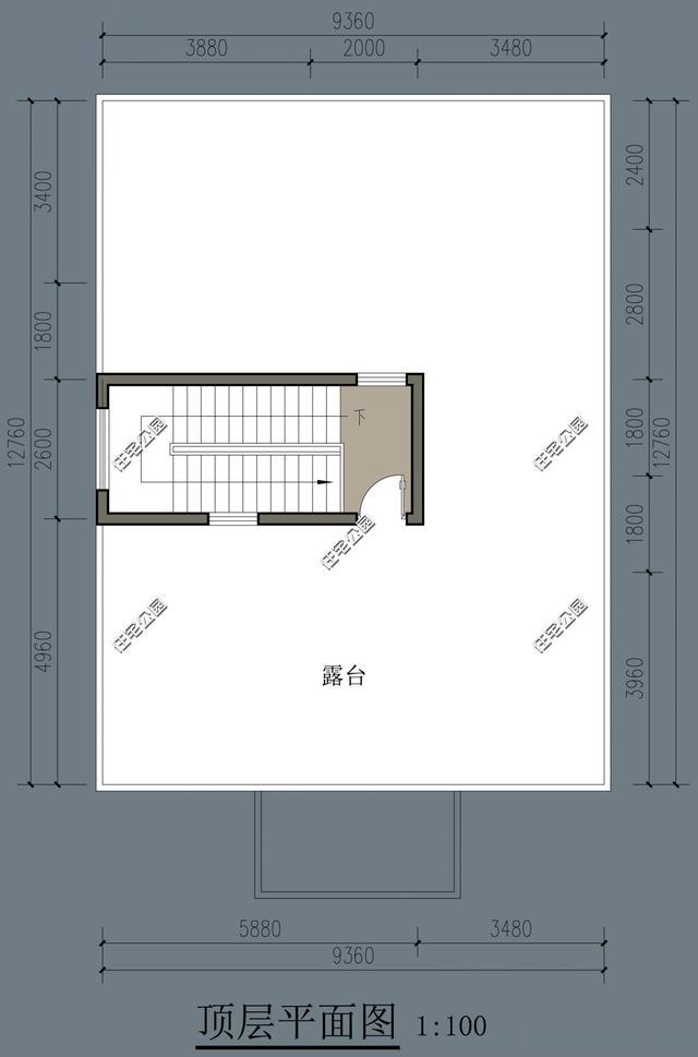 平頂屋二層農村自建房設計圖，農村自建房已經沒多少人做平屋頂了，可為啥李先生卻鐵了心要蓋？