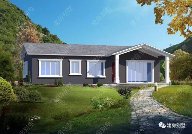 簡(jiǎn)單實(shí)用的一層農(nóng)村自建房設(shè)計(jì)圖，外觀漂亮，布局實(shí)用，造價(jià)低