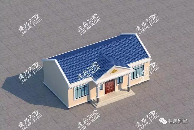 簡(jiǎn)單實(shí)用的一層農(nóng)村自建房設(shè)計(jì)圖，外觀漂亮，布局實(shí)用，造價(jià)低